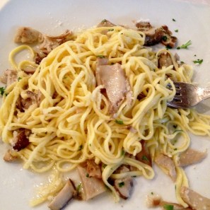 Tajarin pasta with porcini