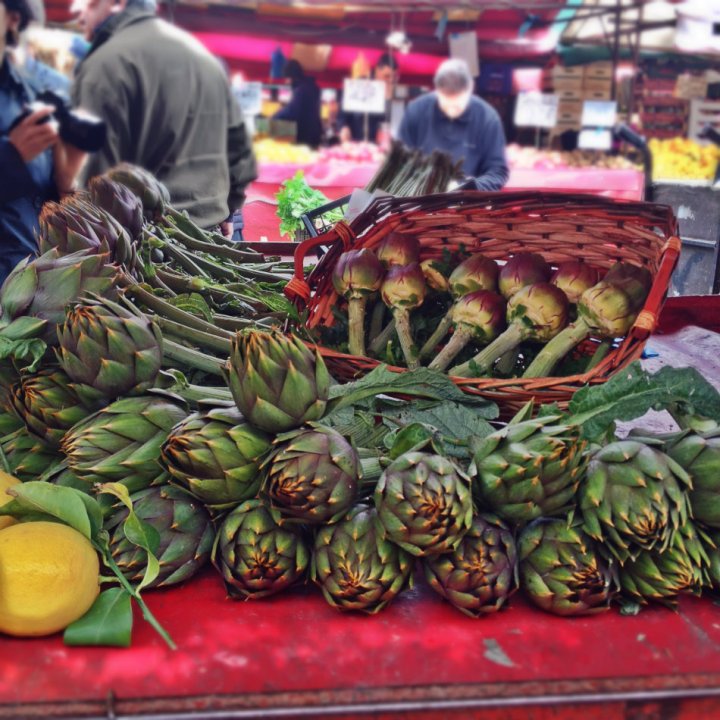 Artichokes at Porta Palazzo market