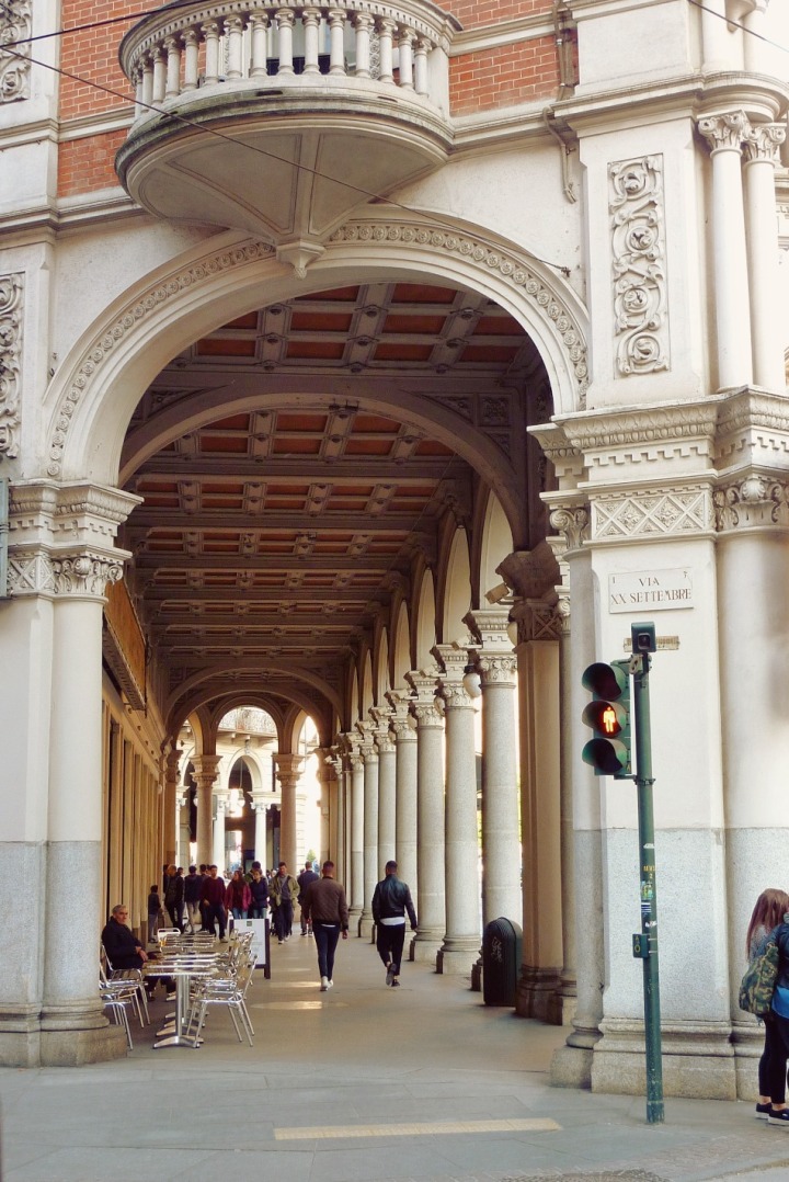 Walking down Via Pietro Micca, Turin